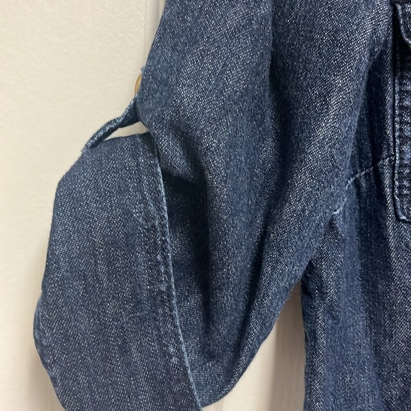 DKNY Denim Cinch Waist Denim Dress - Picture 4 of 13